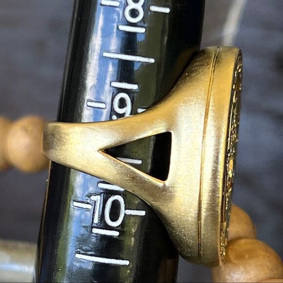 Sheila Fajl 18K Gold CZ Encrusted Hamsa/Evil Eye  Ring Size - Picture 10 of 14